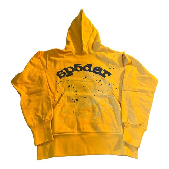 Sp5der Worldwide Men's Yellow and Black Hoodie - Picture 1 of 6